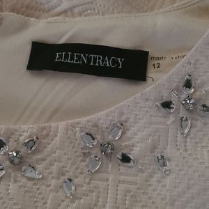 Ellen Tracy belted  cream A-line dress size 12